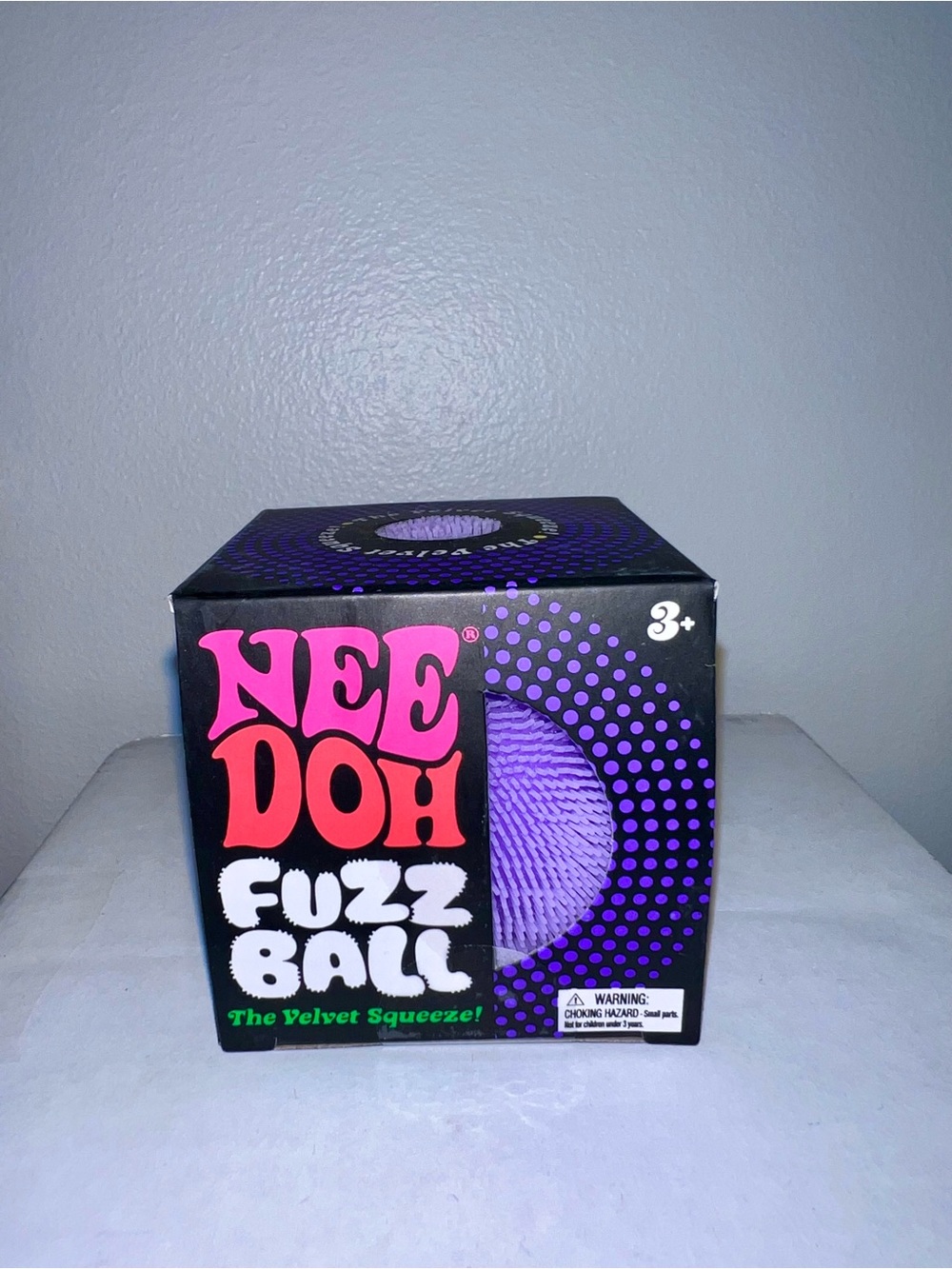 NeeDoh Fuzz Ball Plush Squeeze Toy - Purple